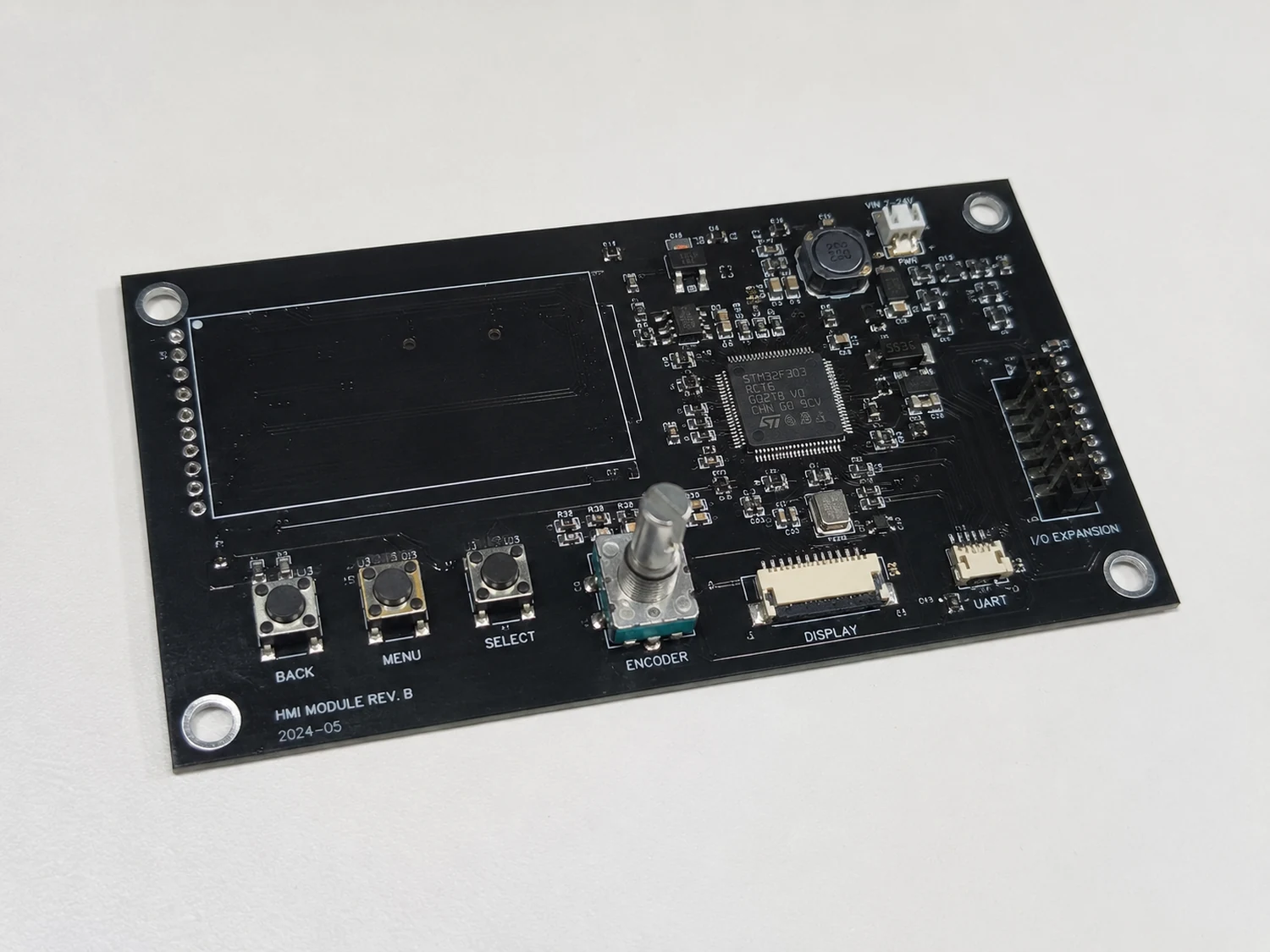 Industrial HMI and MCU control module PCB for a vibratory feeder